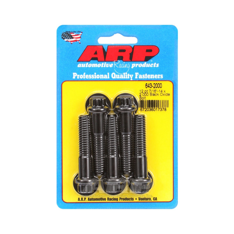 Set de șuruburi și piulițe universale ARP 7/16-14 – Black Oxyde, 12 capete, x5 - ARP-643-2000 - 643-2000 - 3666618193625
